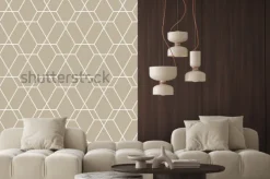 Naklejka: Abstrakcjonistyczny geometryczny wzór z liniami. bezszwowe tło