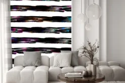 Naklejka: Abstrakcyjna akwarele seamless wzór w paski