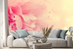 Naklejka: Abstrakcyjna grafika z kwiatem