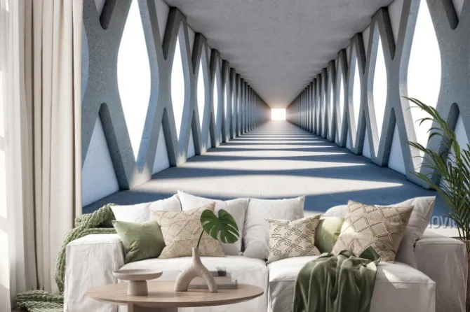 Naklejka: Abstrakcyjna struktura 3d