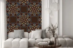 Naklejka: Abstrakcyjne bez szwu kolorowe etniczne wzór. bezszwowe tło