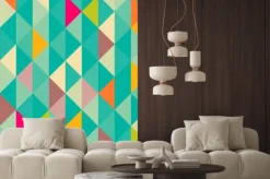 Naklejka: Abstrakcyjne geometryczne szwu