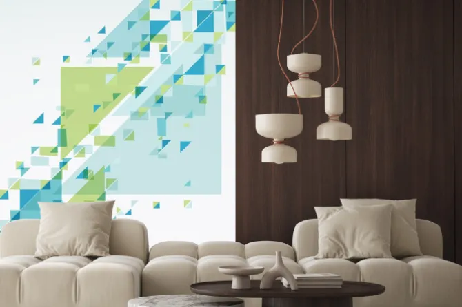 Naklejka: Abstrakcyjne tło z geometrycznych kształtów