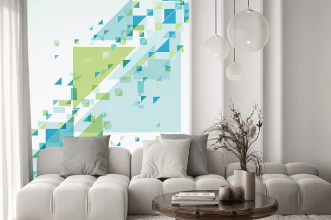 Naklejka: Abstrakcyjne tło z geometrycznych kształtów