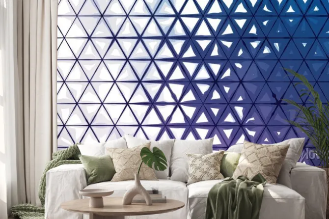 Naklejka: Abstrakcyjne tło z trójkątów atramentowych