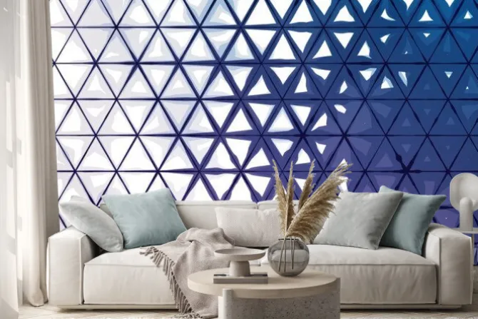 Naklejka: Abstrakcyjne tło z trójkątów atramentowych