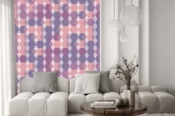 Naklejka: Abstrakcyjne tło z geometrycznych kształtów pastelowych colors.abstract