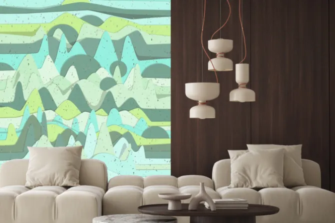 Naklejka: Abstrakcyjne z linii i kropek