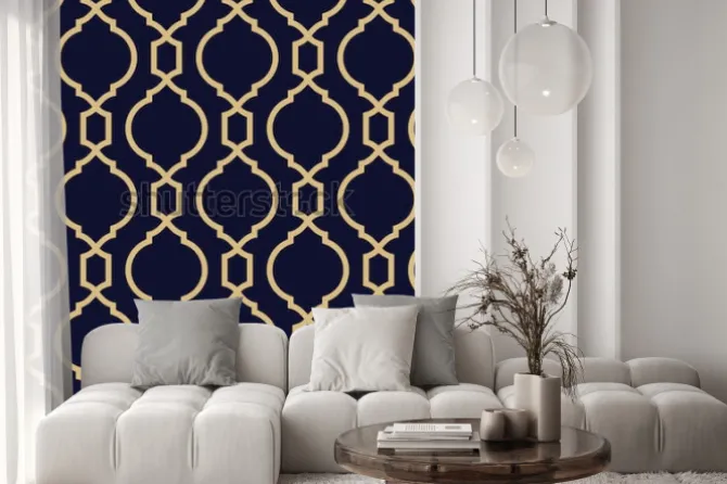 Naklejka: Abstrakcyjny wzór w stylu arabskim. bezszwowe tło geometryczne.