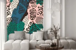 Naklejka: Abstrakcyjny wzór z motywem zwierzęcym