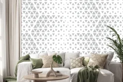 Naklejka: Abstrakcyjny wzór geometryczny biało szary