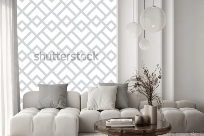 Naklejka: Abstrakcyjny wzór geometryczny z kwadratów, rombów. bezszwowe