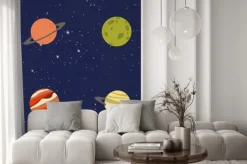 Naklejka: Abstrakt cartoon planet