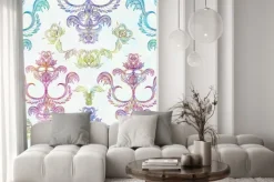 Naklejka: Adamaszek bezproblemową kwiatowy wzór. królewski tapety. kwiaty