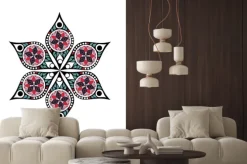 Naklejka: Ładny kwiat ozdobnych