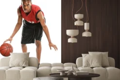 Naklejka: African american koszykarz