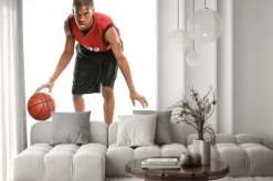 Naklejka: African american koszykarz