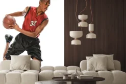 Naklejka: African american koszykarz