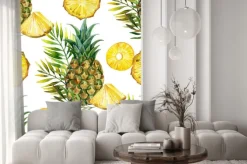 Naklejka: Akwarela ananas bez szwu wzór