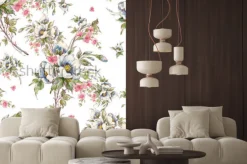 Naklejka: Akwarela bezszwowe wzór bukiet kwiatów-9. piękny wzór do dekoracji