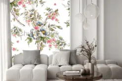 Naklejka: Akwarela bezszwowe wzór bukiet kwiatów-9. piękny wzór do dekoracji