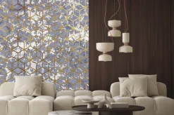 Naklejka: Akwarela marmurowe t? oz geometrycznych sze? cian wzór.