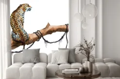 Naklejka: Akwarela raster leopard