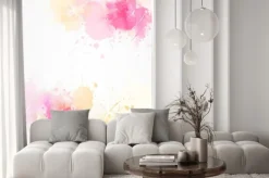 Naklejka: Akwarela streszczenie tło z plamami farby.