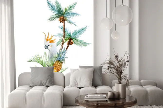 Naklejka: Akwarela tropikalnych palm