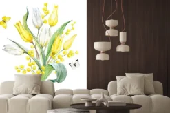 Naklejka: Akwarela tulipan skład