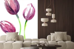 Naklejka: Akwarela tulipany