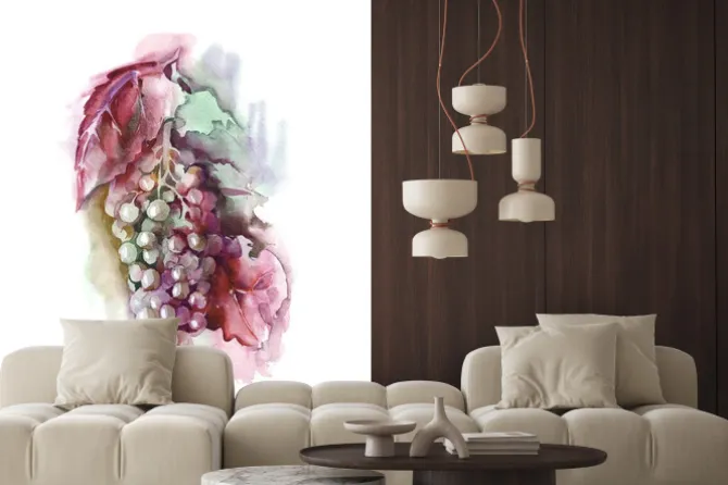 Naklejka: Akwarela winogron