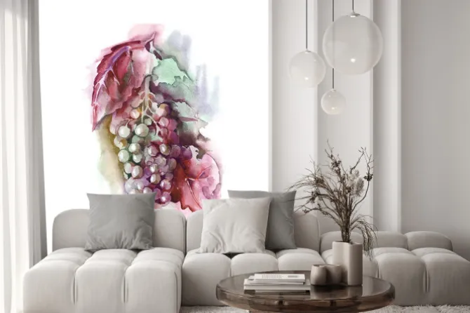 Naklejka: Akwarela winogron