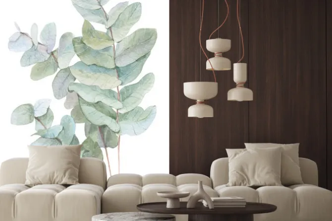 Naklejka: Akwarele ilustracji liści