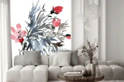 Naklejka: Akwareli i atramentu ilustracja do gałęzi.