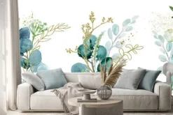 Naklejka: Akwarelowe bukiety z eukaliptusem