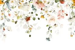 Naklejka: Akwarelowe kolorowe kwiaty