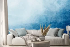 Naklejka: Akwarelowe tło w niebieskich kolorach