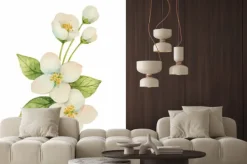 Naklejka: Akwarelowy kwiat jaśminu