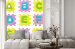 Naklejka: Alfabet puzzle