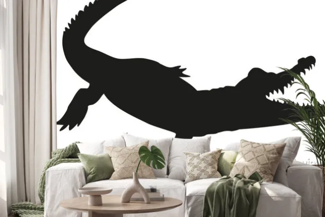 Naklejka: Alligator sylwetka