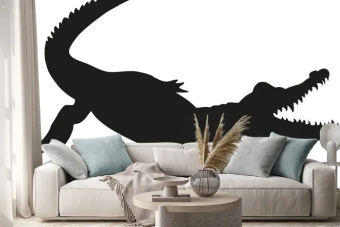 Naklejka: Alligator sylwetka