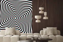 Naklejka: Anaglyph opt art illustration