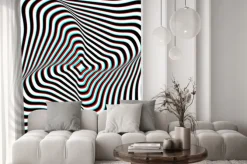 Naklejka: Anaglyph opt art illustration