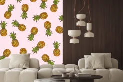 Naklejka: Ananas bezszwowe tło.