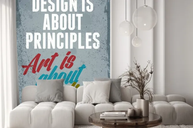 Naklejka: Archiwalne ilustracji typografii wektora z grunge skutki. może