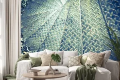 Naklejka: Archiwalne tonowe schody spiralne żelaza tle