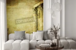 Naklejka: Archiwalne zdjęcie z greckich kolumn, akropol, ateny, grecja