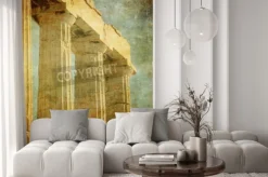 Naklejka: Archiwalne zdjęcie z greckich kolumn, akropol, ateny, grecja