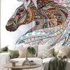 Naklejka: Artystyczna mozaika głowy konia